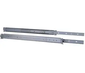 Inter-tech Teleskopschiene 2 HE 455 mm grau / Teleskopschiene / Einbautiefe 500-800 mm / Tragfähigkeit 30 kg