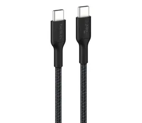 Belkin CAB025hq3MBK schwarz / USB-C - USB-C Kabel / 240 W / 3M / geflochten