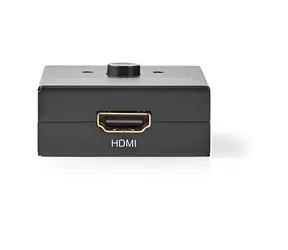 Nedis HDMI-Switch und -Splitter Anthrazit / Switch und Splitter / 3 Ports / 4K 60Hz / 6 Gbit/s / Metall