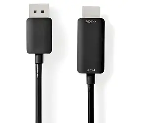 Nedis DisplayPort-HDMI-Kabel schwarz / DisplayPort-auf-HDMI-Kabel / 4K 60Hz / Vernickelte Stecker / 2 m