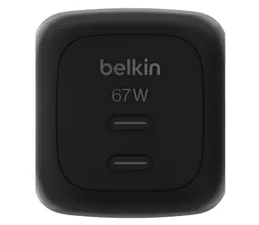 Belkin BOOST CHARGE schwarz / Ladegerät / 2x USB-C / 67W / PD / PPS