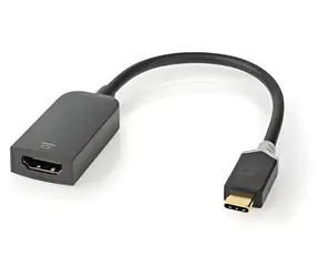Nedis USB-C - HDMI-Adapter Anthrazit / Adapter / USB 3.2 Gen 1 / 4K 60Hz / Vergoldete Anschlüsse / 0,2 m