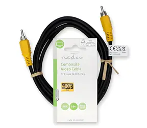 Nedis Composite-Videokabel schwarz / Videokabel / RCA - RCA / 480p / 2 m