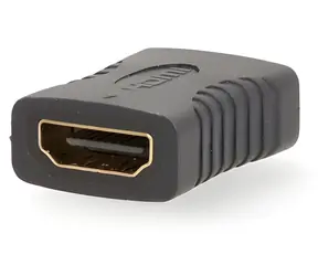 Nedis HDMI-Koppler anthrazit / HDMI-Adapter / HDMI(F) - HDMI(F) / vergoldete Anschlüsse