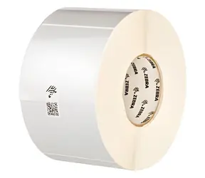 ZEBRA Z-Ultimate 3000T silber / Etikett / Polyester / 38 x 19 mm / Kern 76 mm / permanent klebend