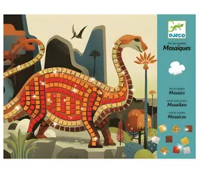 DJECO Mosaikbilder Dinosaurier / Kreatives Mosaik / 2 Bilder / ab 4 Jahren