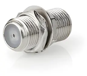Nedis Satellitenantennenadapter FF gerade / Adapter / vernickelt / 75 Ohm / Metall
