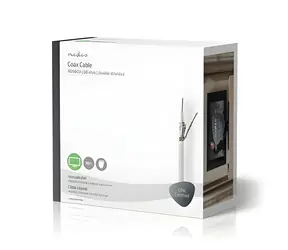 Nedis RG58C/U 50 Ohm weißes Koaxialkabel auf Rolle / doppelt geschirmt / ECA / 50 m / PVC