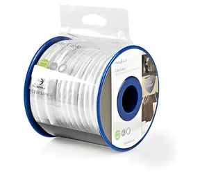 Nedis Koaxialkabel auf Rolle / 4G/LTE / 75 Ohm / 3-fach geschirmt / ECA / 10 m / Weiß