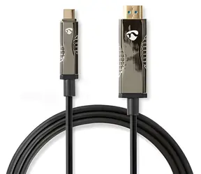 Nedis Aktives optisches Kabel USB-C - HDMI 30 m Schwarz / Adapterkabel / 4K 60Hz / 18 Gbit/s