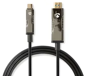 Nedis USB-C - HDMI AOC 50 m schwarz / HDMI-Kabel / Aktives optisches Kabel / 18 Gbit/s
