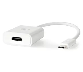 Nedis USB-C - HDMI-Adapter weiß / Adapter / USB 3.2 Gen 1 / 4K 30Hz / 0,2 m