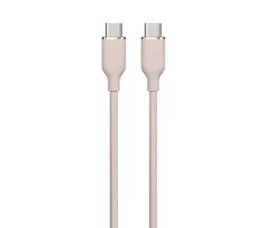 Devia Jelly Series Silikonkabel, pink / USB-C - USB-C-Kabel / 1,2 m