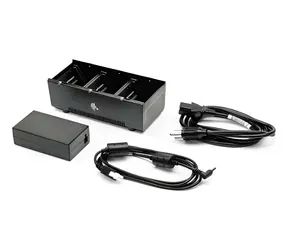 ZEBRA 3-fach-Ladegerät für ZQ600, QLn und ZQ500, schwarz / Ladegerät / 3 Ladeplätze / UK-Netzkabel