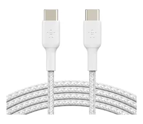 Belkin Geflochtenes USB-C-Kabel - USB-C Weiß / Kabel / 1 m / 2 Stück pro Packung