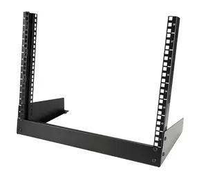 StarTech Open Rack 8U schwarz / Open Rack / 19" / max. Traglast 50 kg / Stahl