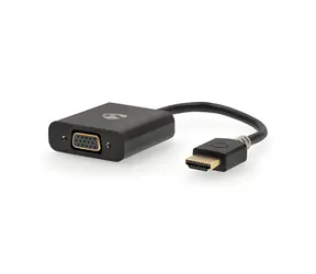 Nedis Adapter HDMI (M) - VGA/USB Micro-B/3,5-mm-Buchse anthrazit / Adapter / Vergoldete Anschlüsse / Gerade