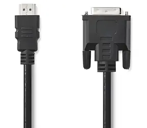 Nedis HDMI-DVI-D 24+1 Kabel, 2 m, Schwarz / Kabel / 1080p / Vernickelte Stecker / PVC
