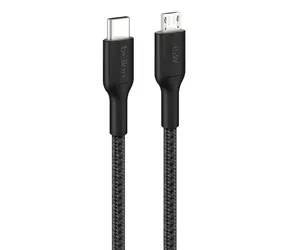 Belkin CAB026hq1MBK schwarz / Datenkabel / USB-C - Micro-USB / geflochten / 1 m