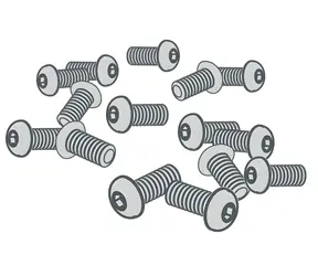 ZEBRA Druckkopf-Befestigungsschraubensatz ZE500-4/ZE500-6 / Verbrauchsmaterialien / 5 Stück / rechts & links