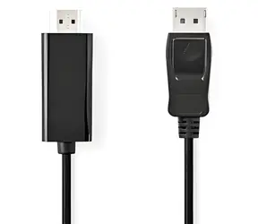 Nedis DisplayPort - HDMI-Kabel anthrazit / DisplayPort-Kabel / 4K 30Hz / Vernickelte Stecker / 1 m