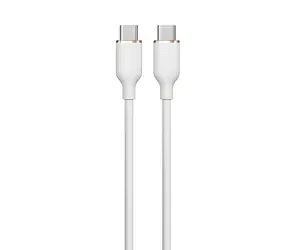 Devia Jelly Series weiß / Ladekabel / USB-C - USB-C / 1,2 m / Silikon
