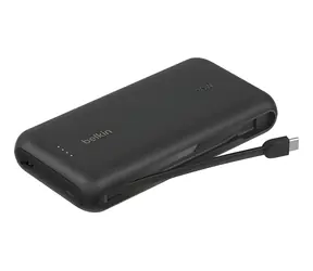 Belkin BOOST CHARGE 20000mAh + Kabel schwarz / Powerbank / integriertes USB-C-Kabel / 30W PD