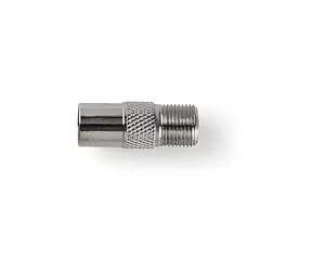 Nedis Antennenadapter F-Buchse - IEC-Stecker / Adapter / vernickelt / 75 Ohm / Metall / Silber