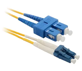 Solarix Patchkabel LCupc/SCupc SM OS 2 m / Optisches Patchkabel / 9/125 µm Duplex / SXPC-LC/SC-UPC-OS-2M-D