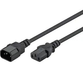 Goobay 39203 schwarz / Stromverlängerungskabel / IEC C14 (M)-C13 (F) / 5 m