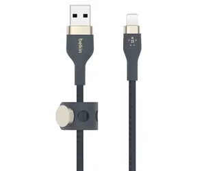Belkin BOOST CHARGE PRO Flexkabel USB-A auf Lightning blau / 2 m