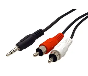 Roline Audiokabel, 3,5-mm-Klinkenstecker - 2x Cinch, 10 m / Audiokabel / Stecker/Stecker