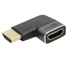 goobay / HDMI A(M)-HDMI A(F)-Adapter / Links abgewinkelt / 8K/60Hz / Vergoldete Anschlüsse