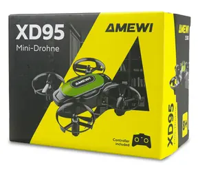 AMEWI Mini-Drohne XD95 RTF / Drohne / 2,4 GHz / Reichweite 60 m / LED-Beleuchtung