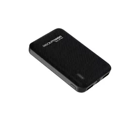 RealPower PB-5000 SE schwarz / Powerbank 5000 mAh / 2x USB & USB-C / 5V / 2,4A