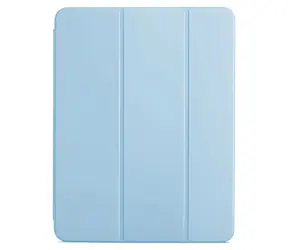 Devia Lederhülle hellblau / Hülle für iPad 10. und 11. Generation (2022/2025) / mit Fach für Apple Pencil