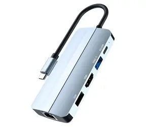Devia EC704 Leopard Series dunkelgrau / USB-C-Hub / 9 in 1