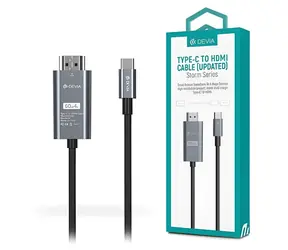 Devia Storm Serie Schwarz / Kabel / USB-C - HDMI / 2 m