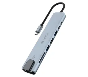Devia EC706 dunkelgrau / USB-Hub / USB-C / 8-in-1