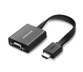Ugreen MM103 schwarz / HDMI-zu-VGA-Adapter / Micro-USB-Stromversorgung / 25 cm