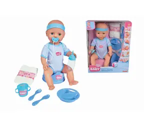 Simba Neugeborenen-Babypuppe Junge / 43 cm / trinkt und pinkelt