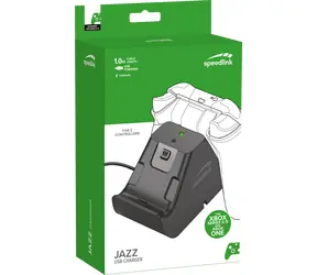 Speed Link SL-260002-BK JAZZ Ladegerät schwarz / USB / für Xbox Series X/S / 2x NiMH 1100 mAh