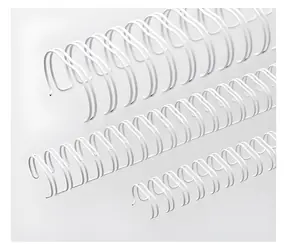 EuroSupplies Metallrücken 3:1" 12,7 mm weiß / Rücken / für 81-100 Blatt 80 g Papier / 100 Stück