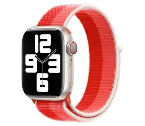 Devia Nylon-Geflechtarmband, zweifarbig, Pfingstrose (rosa) / Armband für Apple Watch / 44/45/46 mm