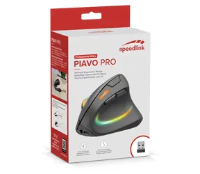 Speed Link PIAVO PRO / Vertikale Maus / Kabellos / Wiederaufladbar / RGB-Hintergrundbeleuchtung