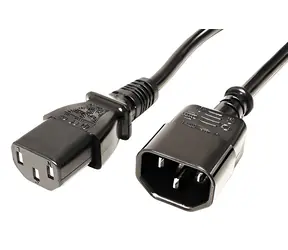 Value Verlängerungskabel IEC320 C14-C13 schwarz / Netzkabel / 1,8 m