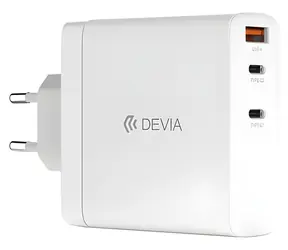 Devia Extreme Speed weiß / Ladegerät / GaN / 140 W / 2x USB-C / 1x USB-A