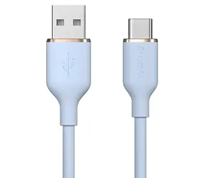 Devia Jelly Series blau / Ladekabel / USB-A - USB-C / 1,2 m / Silikon