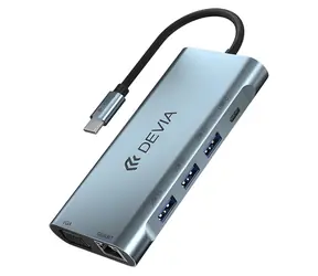 Devia Leopard Serie, dunkelgrau / USB-Hub / 11-in-1 / USB-C