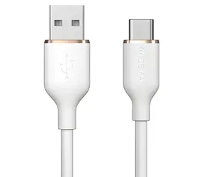 Devia Jelly Series Datenkabel USB-A auf USB-C, weiß / Datenkabel / Silikon / 1,2 m